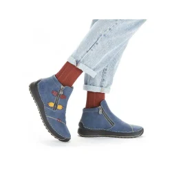 Rieker Dametofler Bla Gra