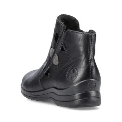 Rieker Dametofler Blank Sort