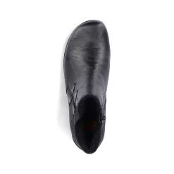 Rieker Dametofler Blank Sort