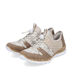 Rieker Dametofler Brun Beige