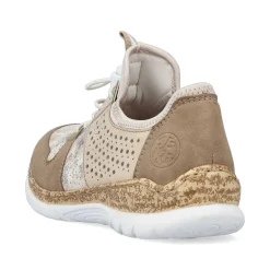 Rieker Dametofler Brun Beige