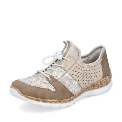 Rieker Dametofler Brun Beige