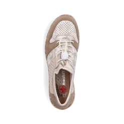 Rieker Dametofler Brun Beige