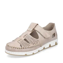 Rieker Dametofler Brun-Beige