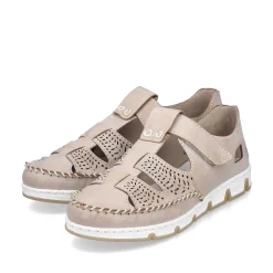Rieker Dametofler Brun-Beige