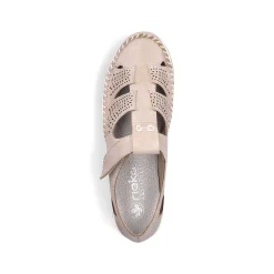 Rieker Dametofler Brun-Beige