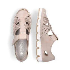 Rieker Dametofler Brun-Beige
