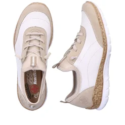 Rieker Dametofler Cremehvide