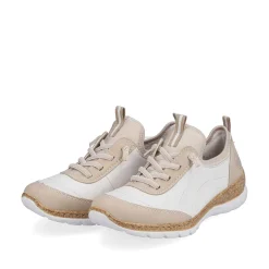 Rieker Dametofler Cremehvide