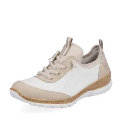 Rieker Dametofler Cremehvide