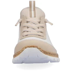 Rieker Dametofler Cremehvide