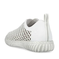 Rieker Dametofler Gra Hvide