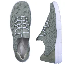 Rieker Dametofler Gron Gra