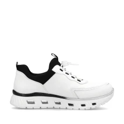 Rieker Dametofler Krystal Hvid