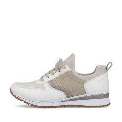 Rieker Dametofler Lys Beige