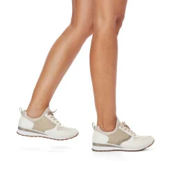 Rieker Dametofler Lys Beige