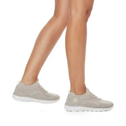 Rieker Dametofler Lys Beige