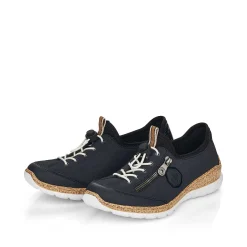 Rieker Dametofler Marinebla