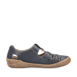 Rieker Dametofler Marinebla