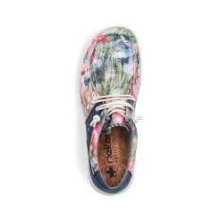 Rieker Dametofler Multi-Denim Bla
