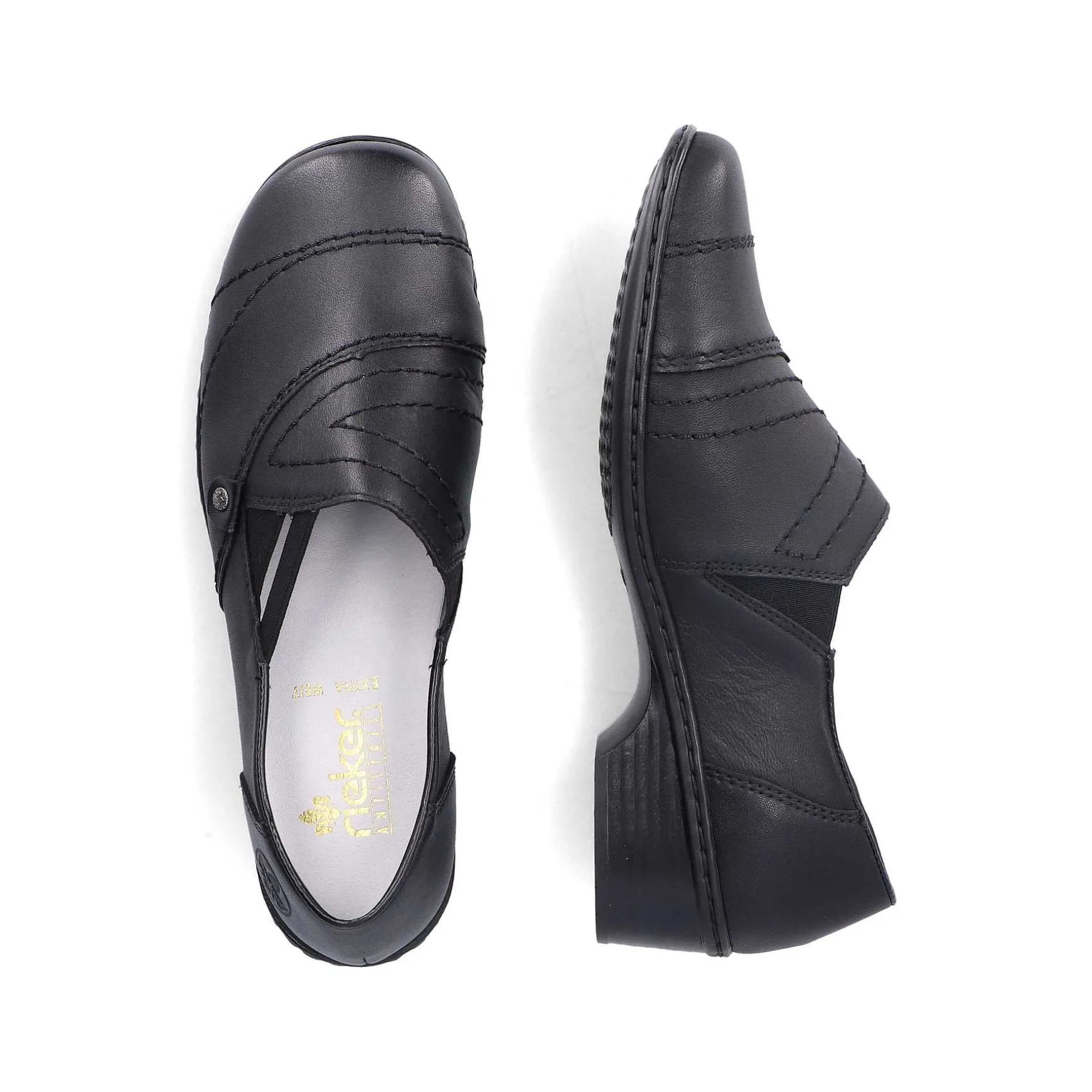 Rieker Dametofler Nat Sorte