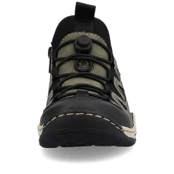 Rieker Dametofler Olivengron-Sort