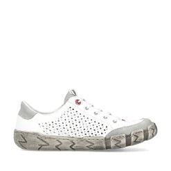 Rieker Dametofler Ren Hvid