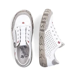 Rieker Dametofler Ren Hvid