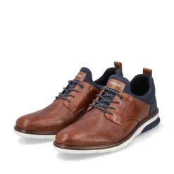 Rieker Herre Hjemmesko Karamelbrun-Pacific Bla