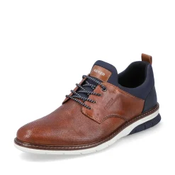 Rieker Herre Hjemmesko Karamelbrun-Pacific Bla