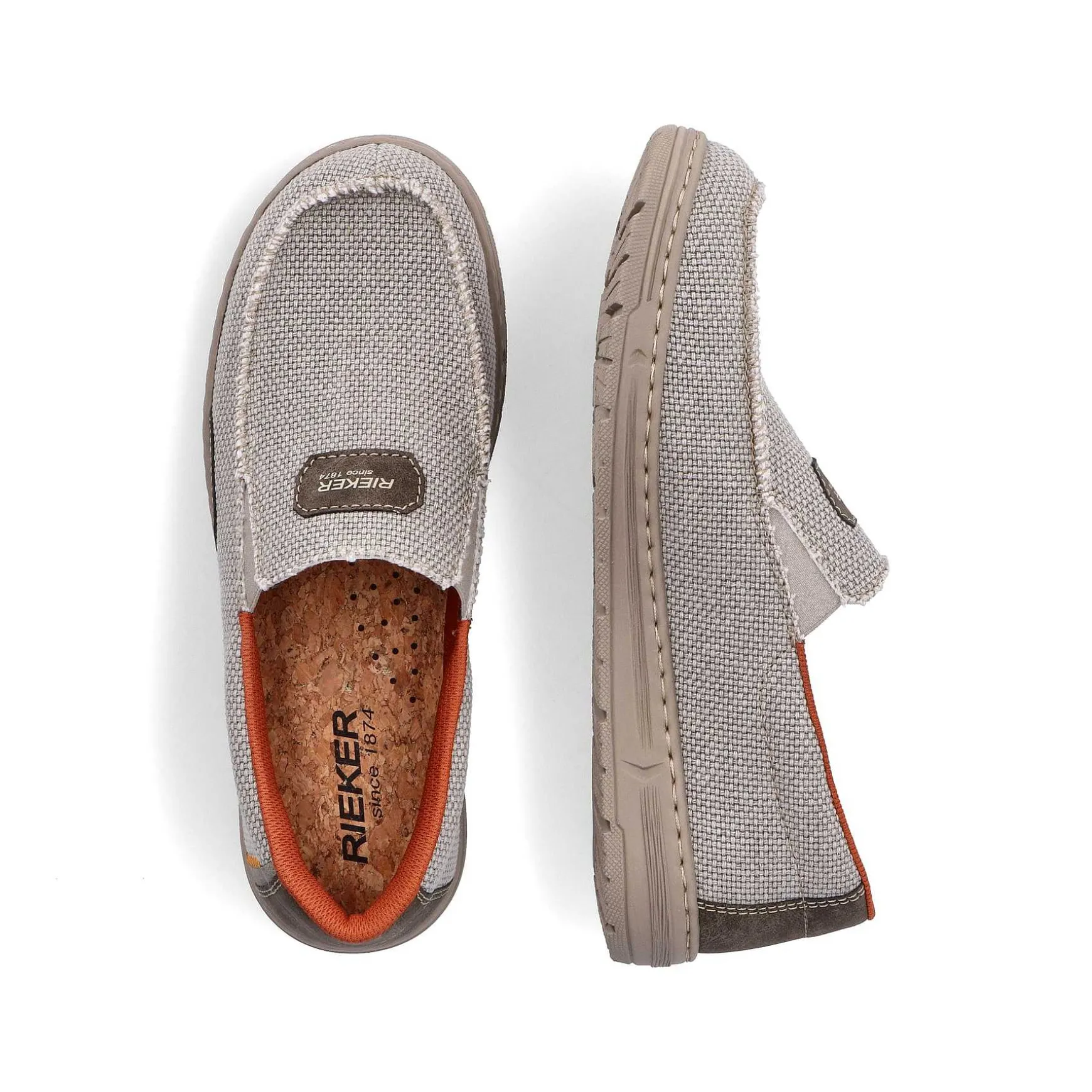 Rieker Herre Hjemmesko Lys Beige-Orange