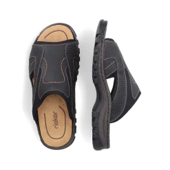 Rieker Herre Muldyr Sort Gra