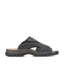 Rieker Herre Muldyr Sort Gra