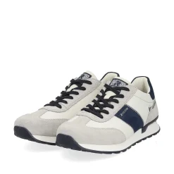 Rieker Herre Sneaker Lav Sten-Gra Creme-Hvid