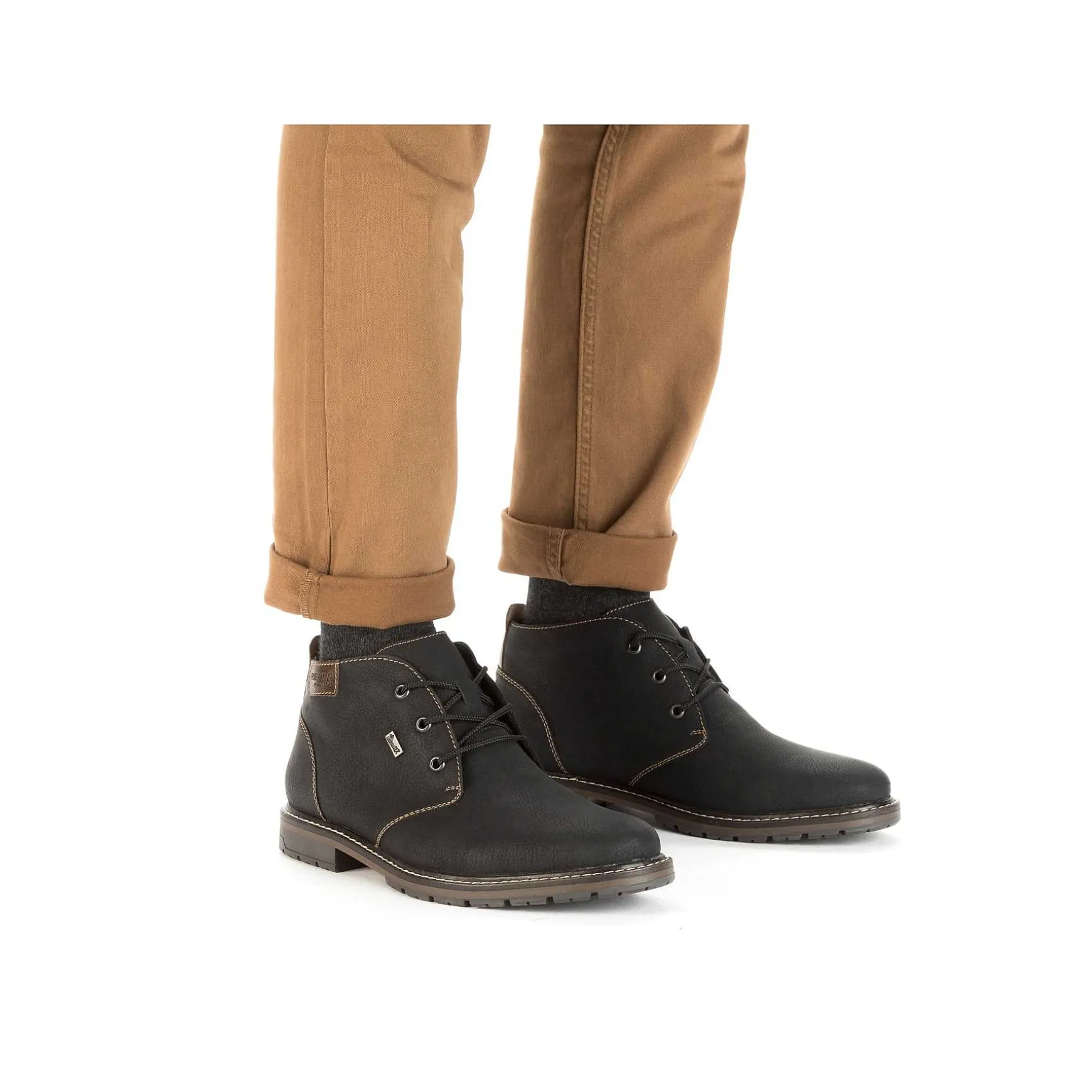 Rieker Herre Snoresko Asfalt Sort