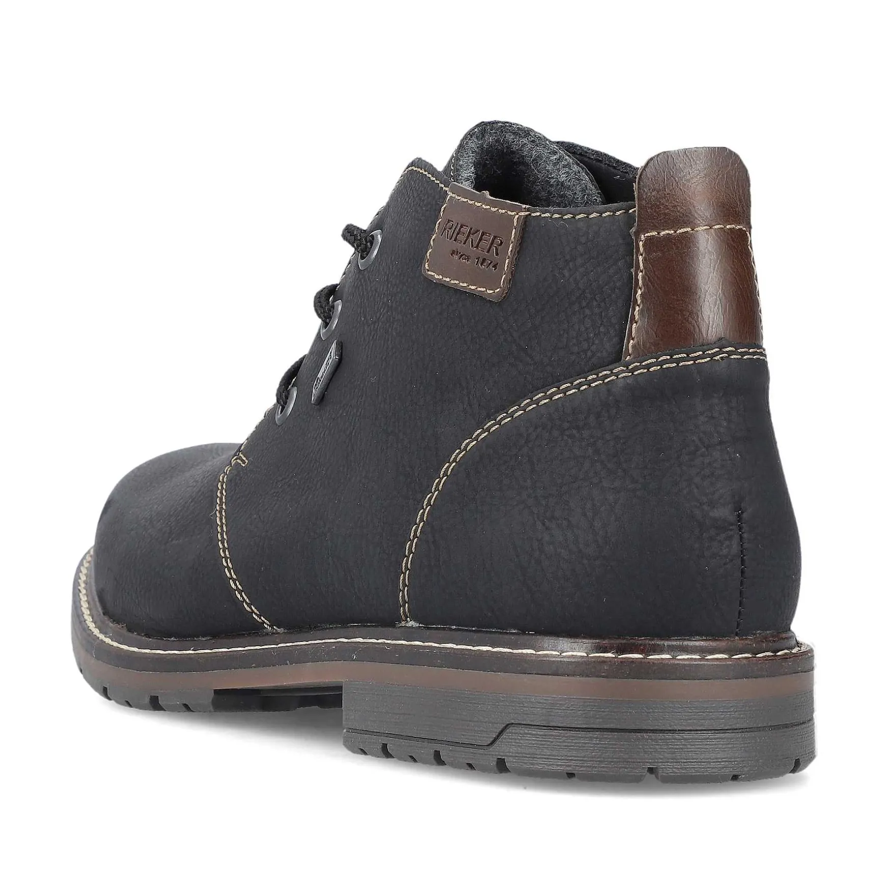 Rieker Herre Snoresko Asfalt Sort