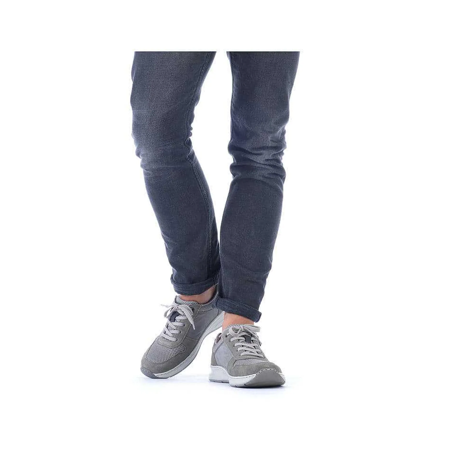 Rieker Herre Snoresko Moon Grey