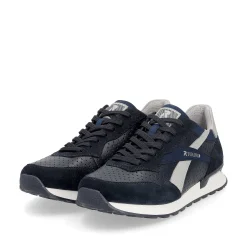Rieker Herresneaker Lav Morkebla Stovet Gra