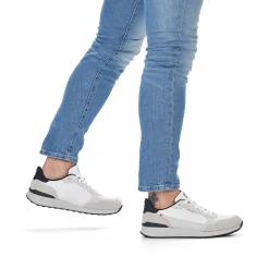 Rieker Herresneaker Lav Perlehvid Gra