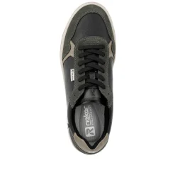 Rieker Herresneaker Lav Stal-Sort Skov-Gron