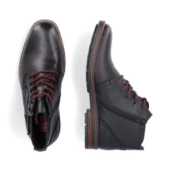 Rieker HerreStøvler Med Ledning, Blank Sort