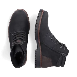 Rieker HerreStøvler Med Ledning Asfalt Sort