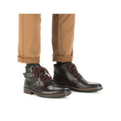 Rieker HerreStøvler Med Ledning, Blank Sort