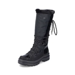 Rieker Hojskaftede DameStøvler Grafit Sorte