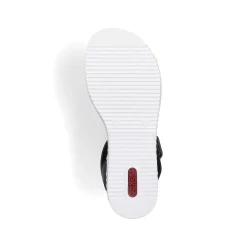 Rieker Kilesandaler Til Kvinder Mat Sorte