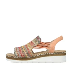 Rieker Kilesandaler Til Kvinder I Multi-Laks Farver