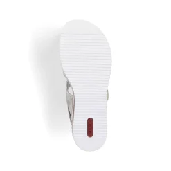 Rieker Kilesandaler Til Kvinder I Solv Metallic