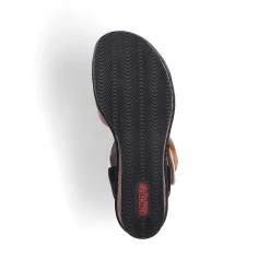 Rieker Kilesandaler Til Kvinder Brun Beige-Ren Hvid