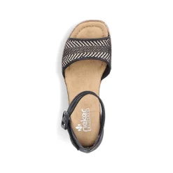 Rieker Kile-Sandaler Til Kvinder Nat Sorte