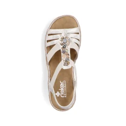 Rieker Kile-Sandaler Til Kvinder Beige Metallic